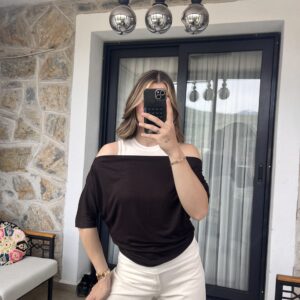Buzzy Kumaş Kayık Yaka Atlet Takım